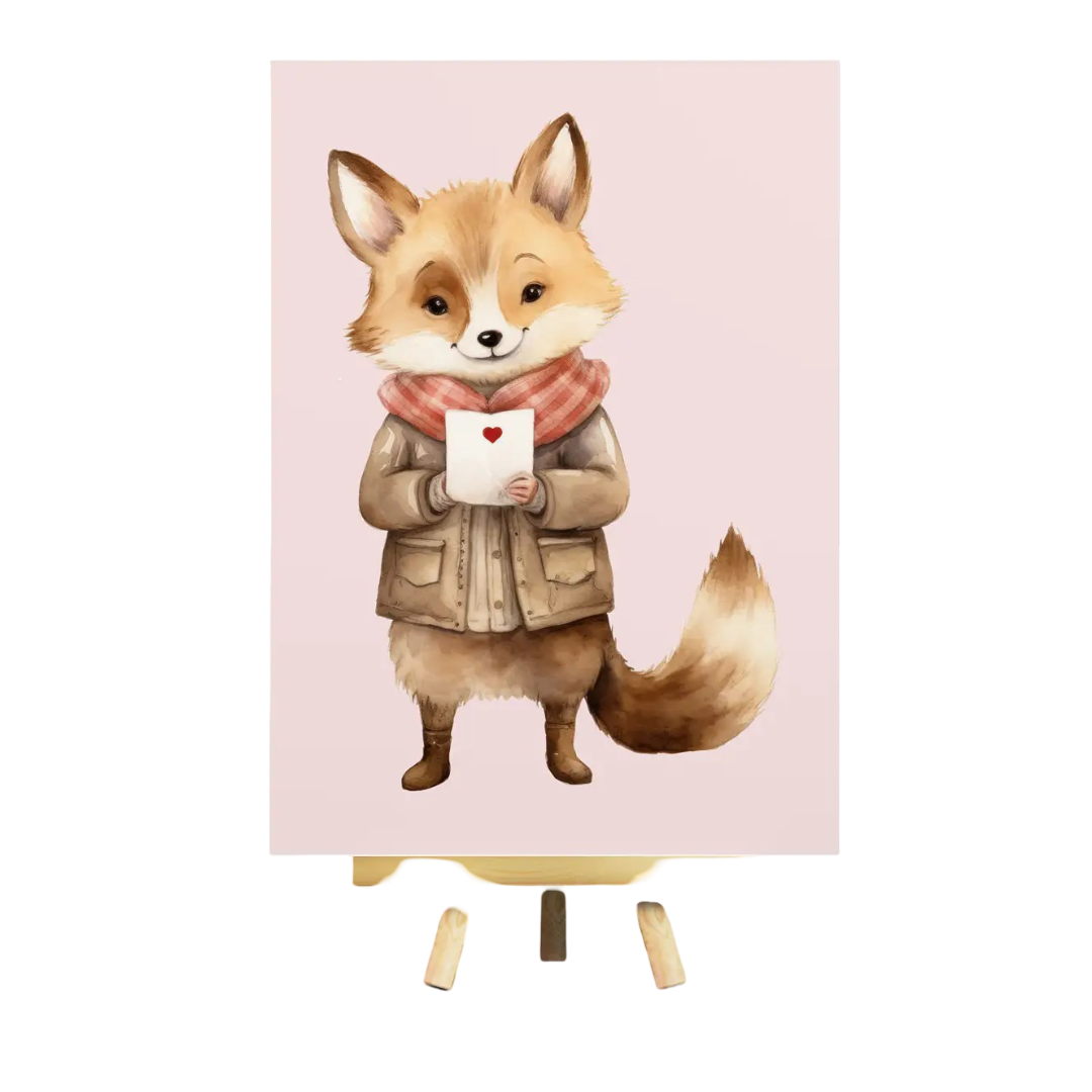 Tarjeta Postal - Zorro de San Valentín