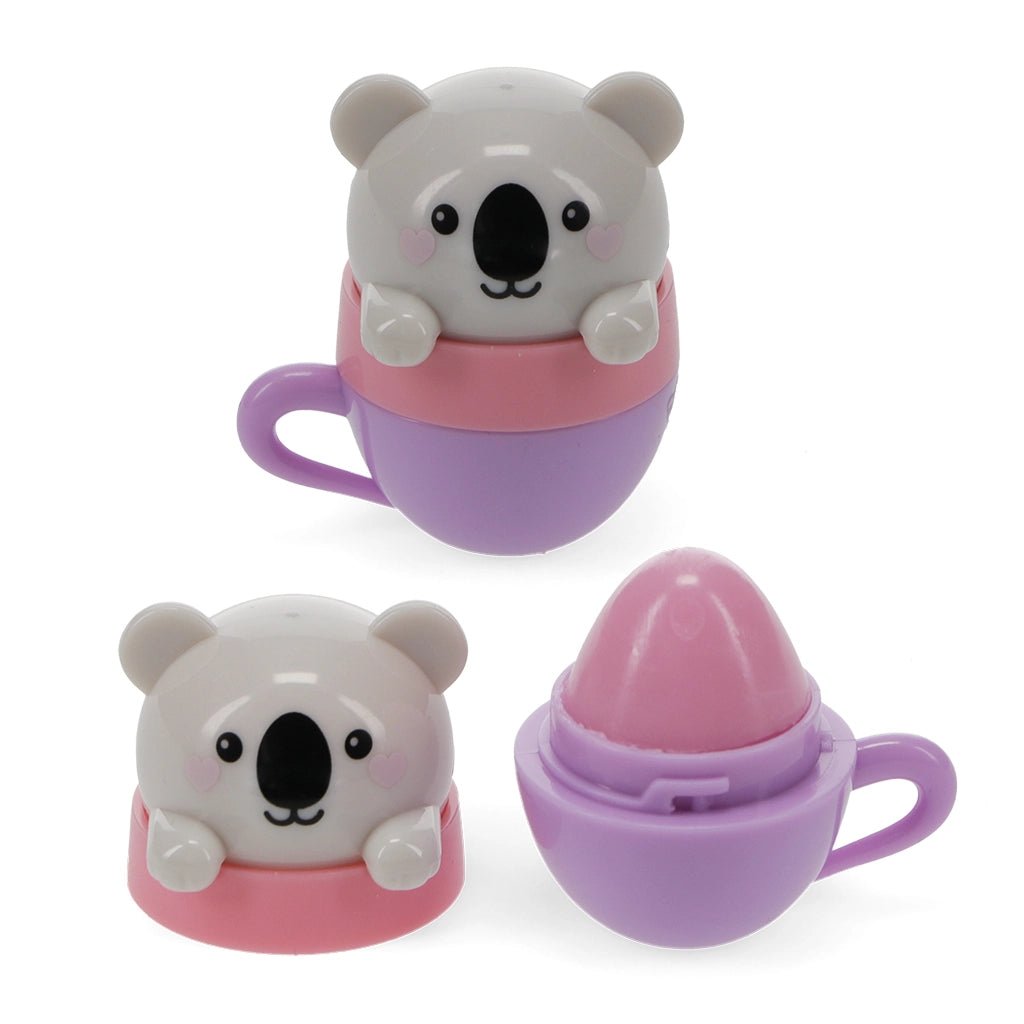 Bálsamo Labial Kawaii "Animales en Taza de Té" - Aroma a Bayas - Seasons Box Shop