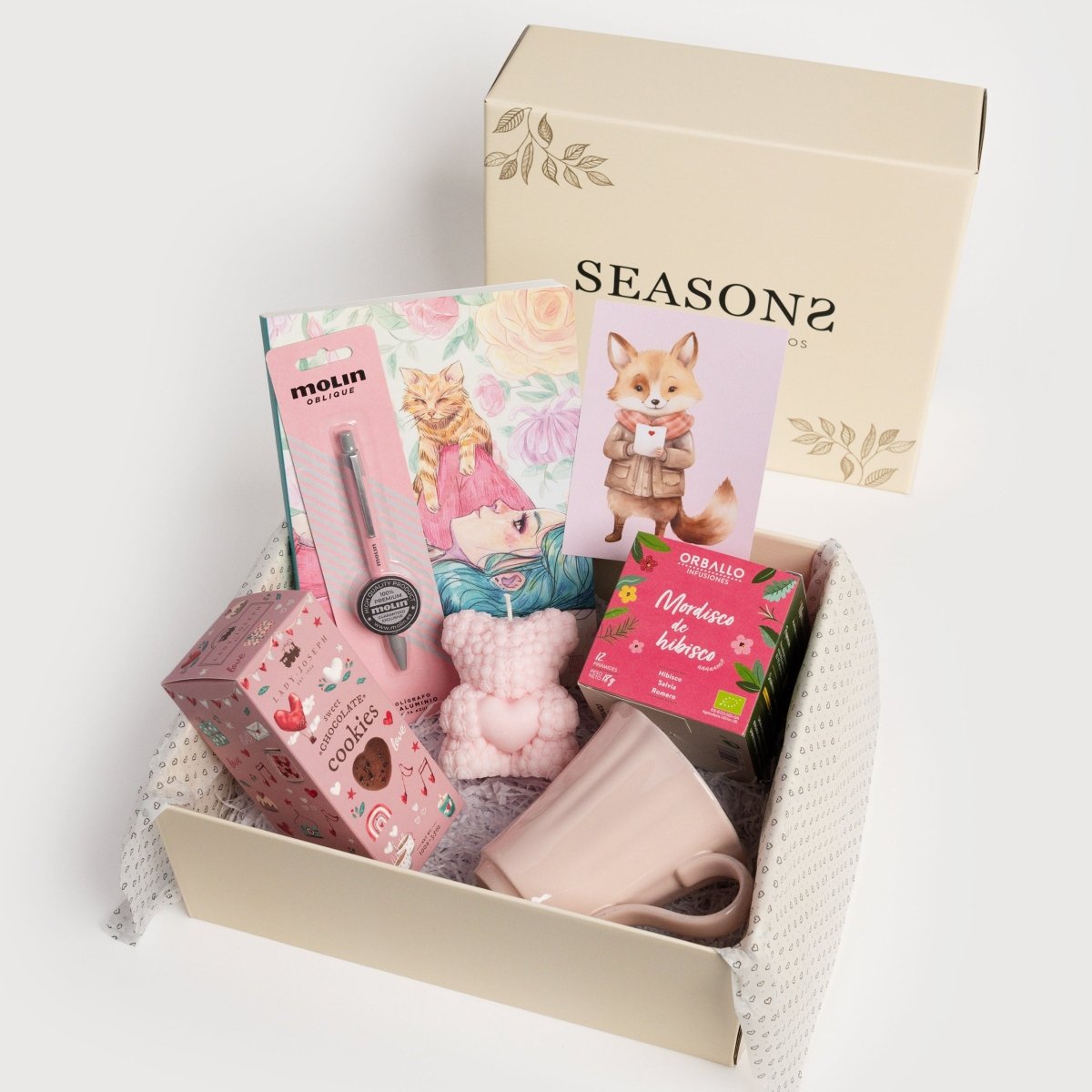 Caja de Regalo: Esencia Rosa - Seasons Box Shop