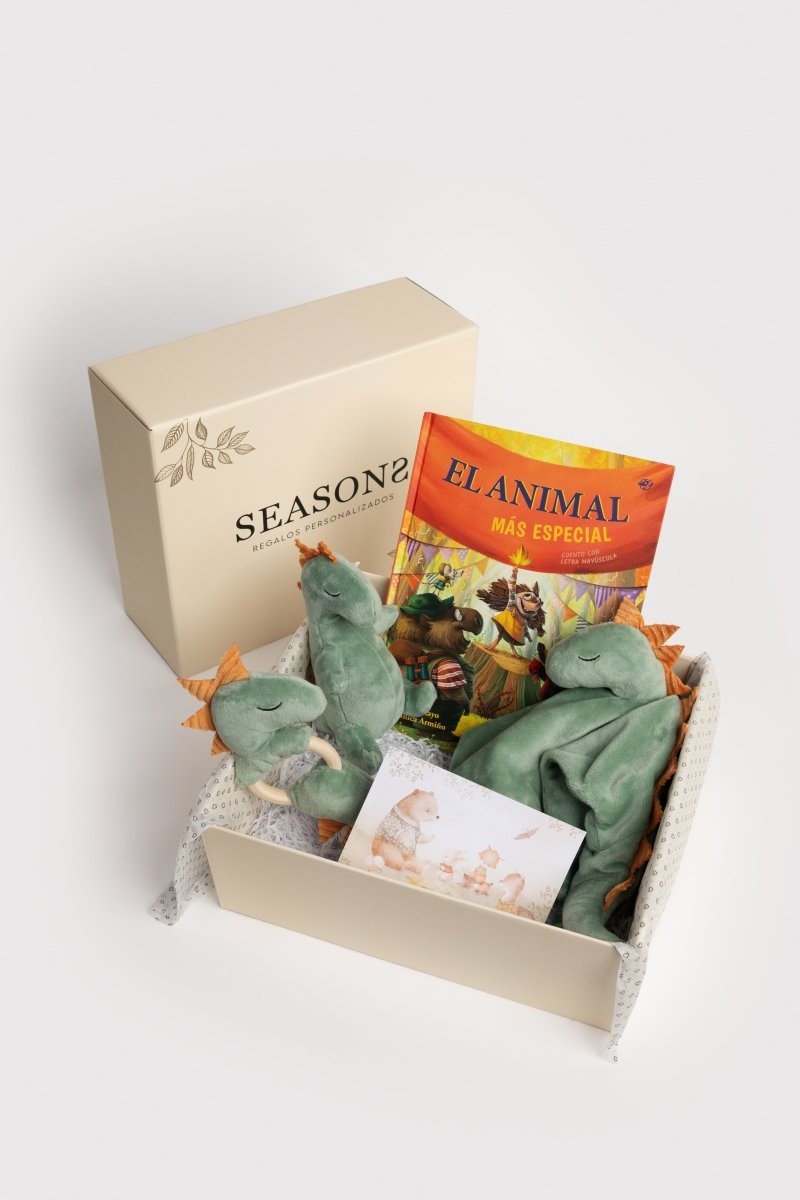 Canastilla Bebé: Dinosaurios - Seasons Box Shop