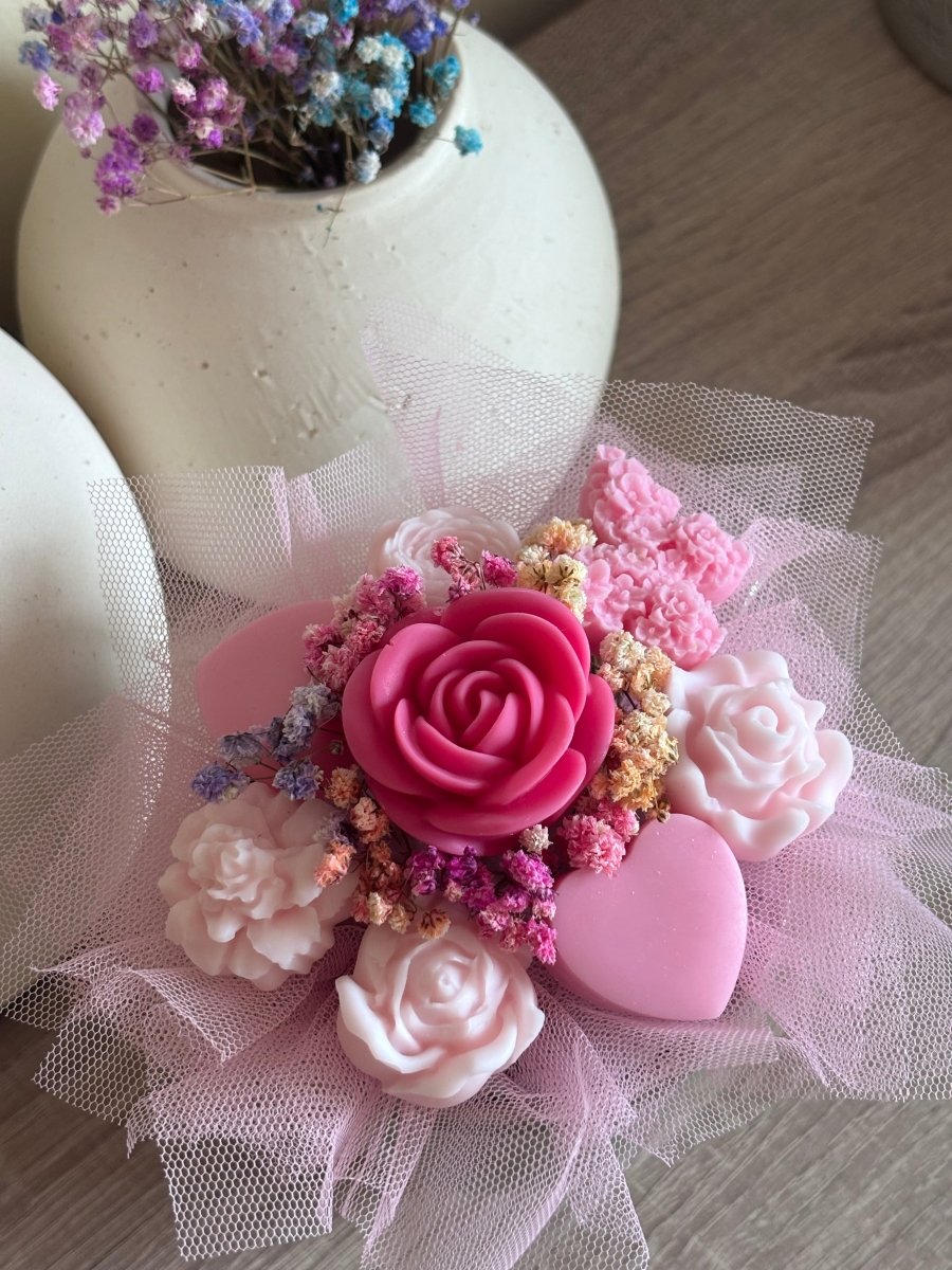 Centro Aromático con Flores Wax Melts en Taza - Seasons Box Shop