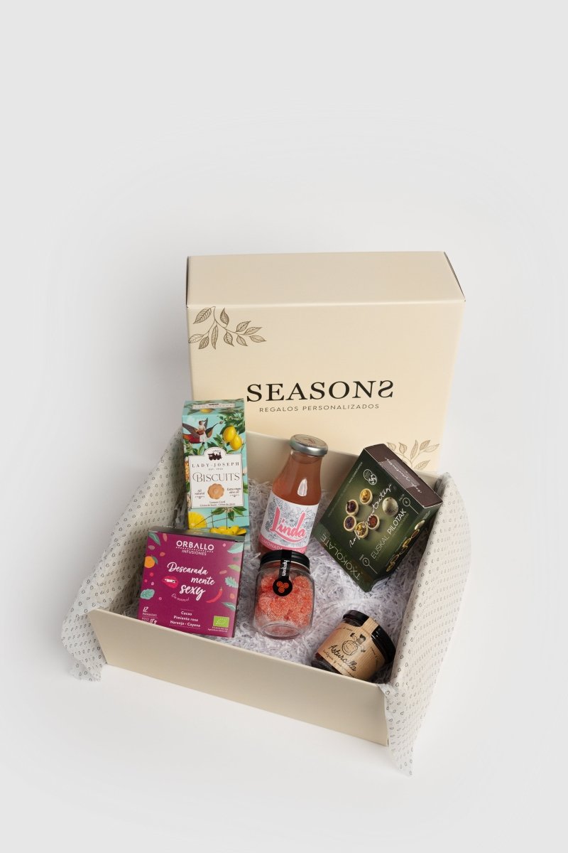 Cesta Gourmet: Pequeños Placeres - Seasons Box Shop