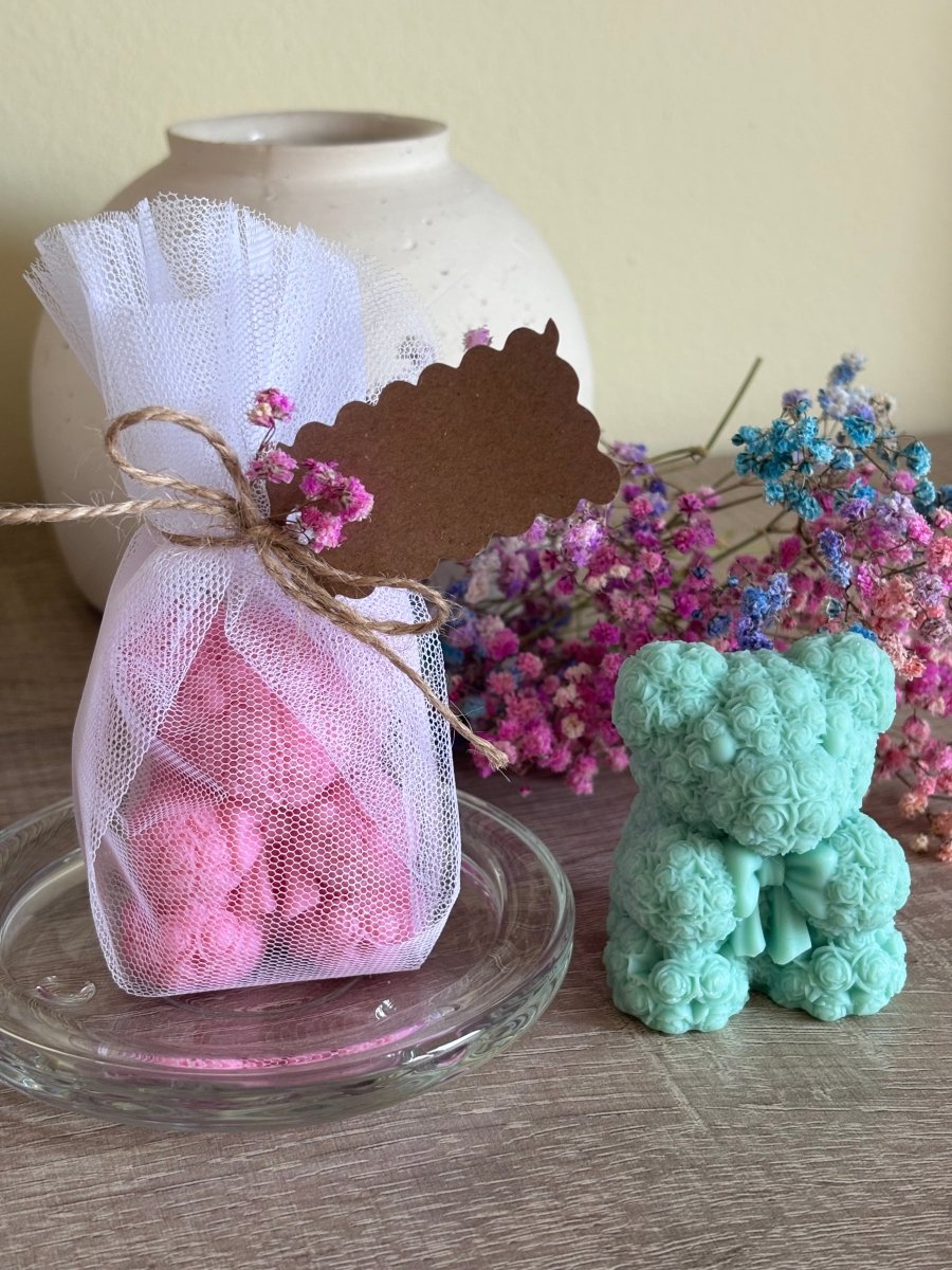 Mini Osito de Wax Melt en Bolsita | Detalles para Bodas, Bautizos y Comuniones - Seasons Box Shop