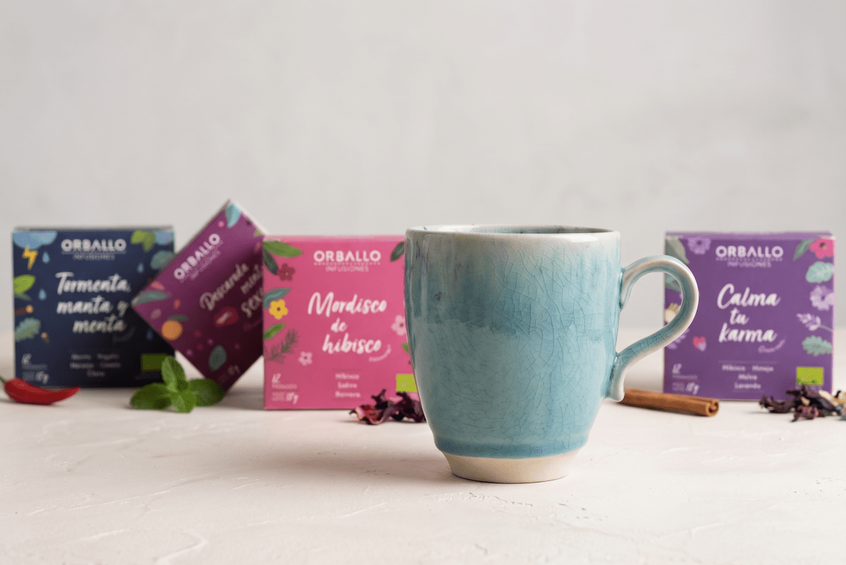 Pack Degustación Infusiones Ecológicas Orballo + Taza Cerámica - Seasons Box Shop
