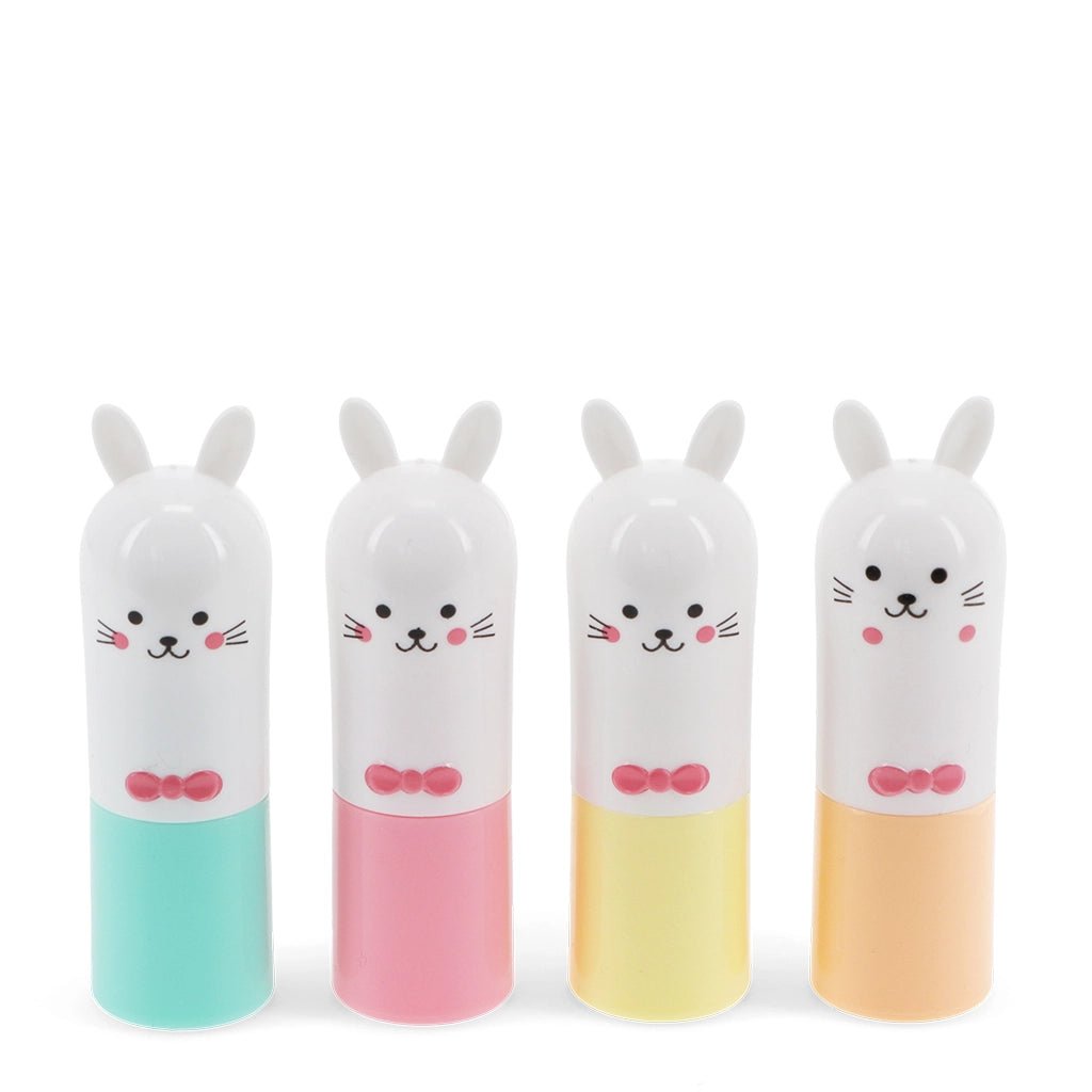 Set de 4 Mini Subrayadores Kawaii Diseño Conejito - Seasons Box Shop